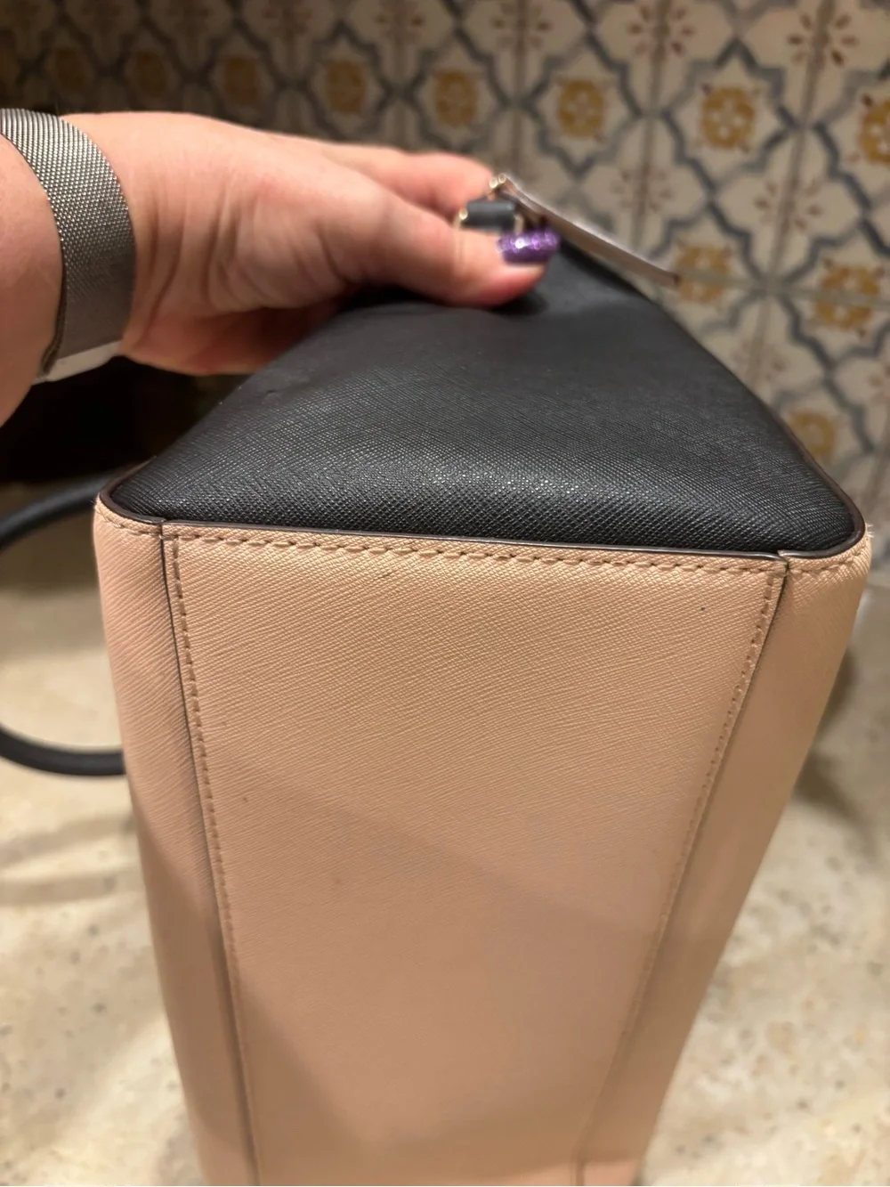 Kate Spade Bag Cove Street Colorblock Pippa Satchel Pink Black